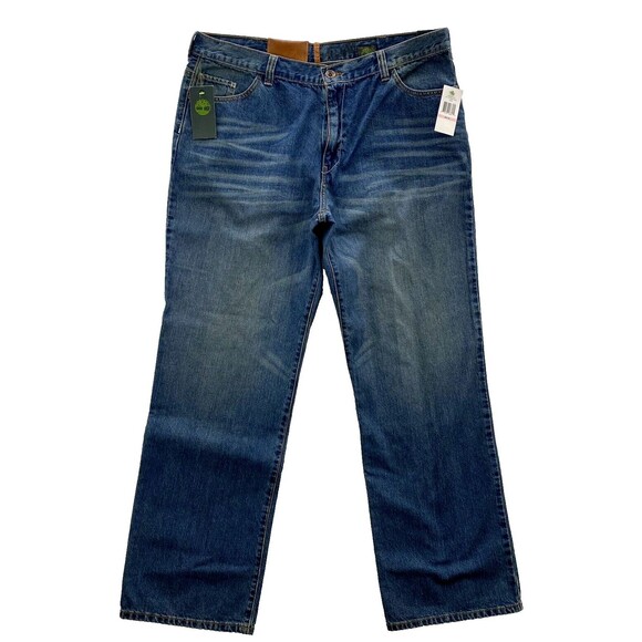 Timberland Ecology Classic Fit Jeans Men's 40x32 Blue Med Vintage Wash Denim NWT